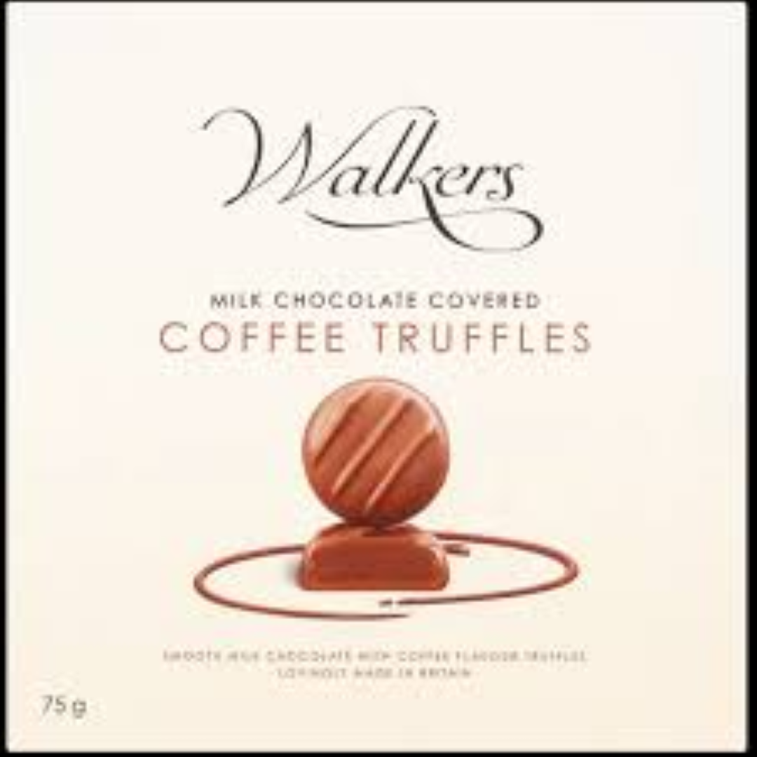 WALKERS MILK CHOC COFFEE TRUFFLES 75G